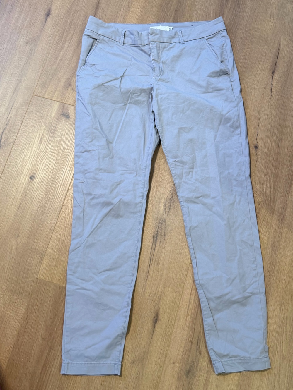 H&M Women's Light Gray Slim Chino Trousers